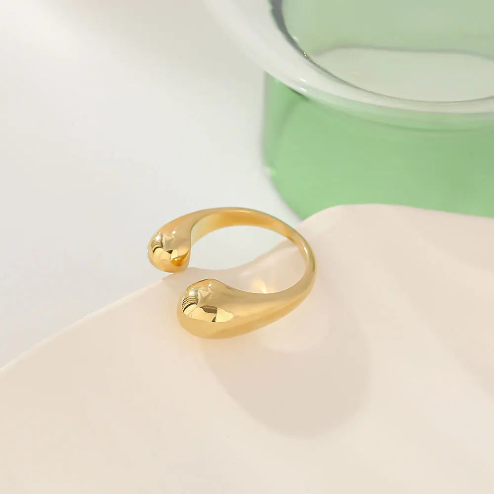 Golden Geometric Open Ring