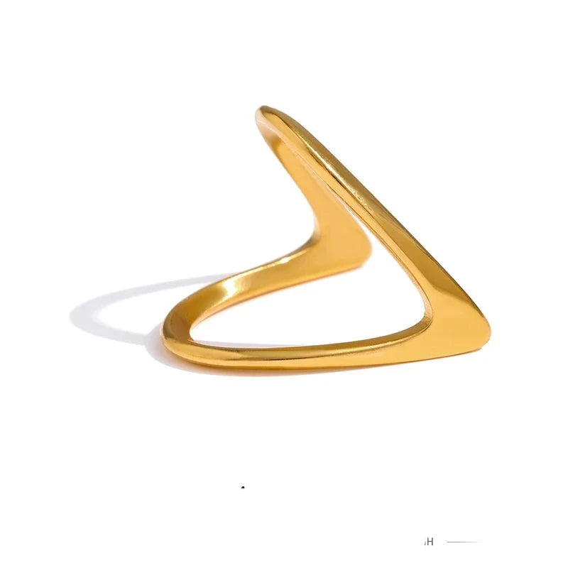 Golden Minimalist Modern Ring
