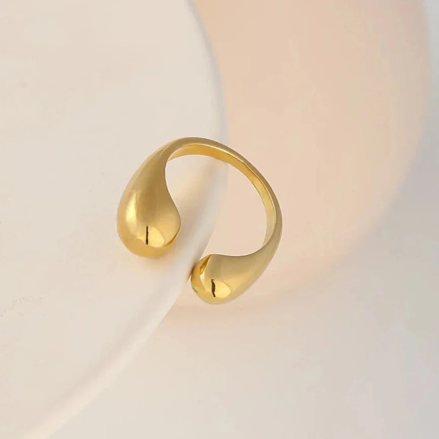 Golden Geometric Open Ring