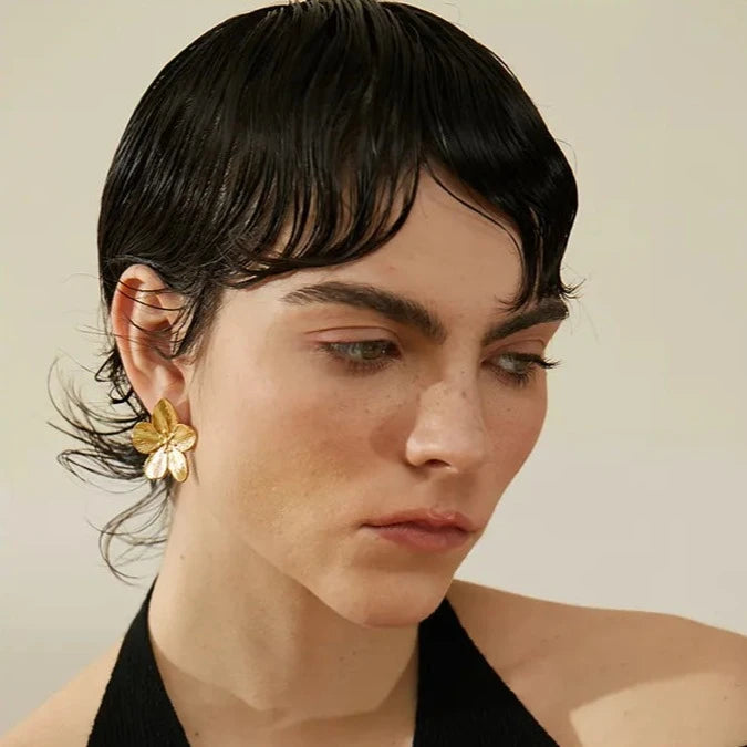 18K Gold Plated Daisy Earrings