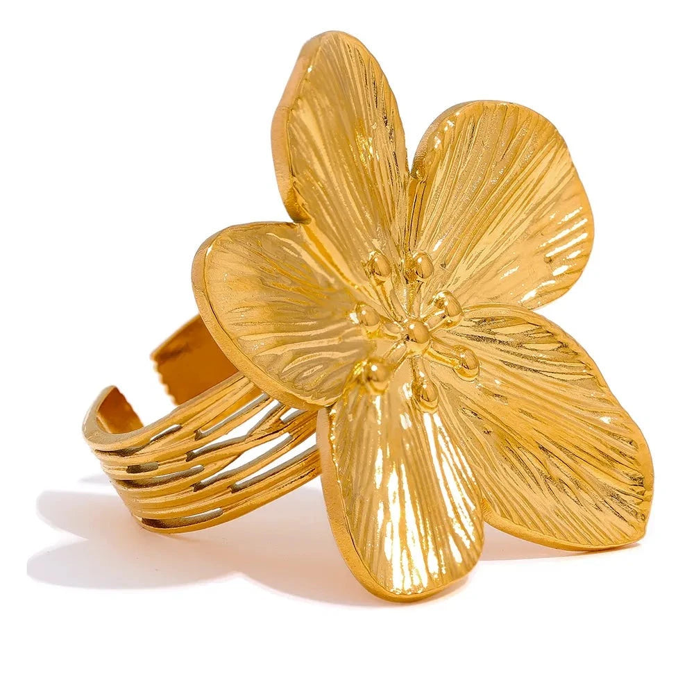 18K Gold Plated Daisy Ring
