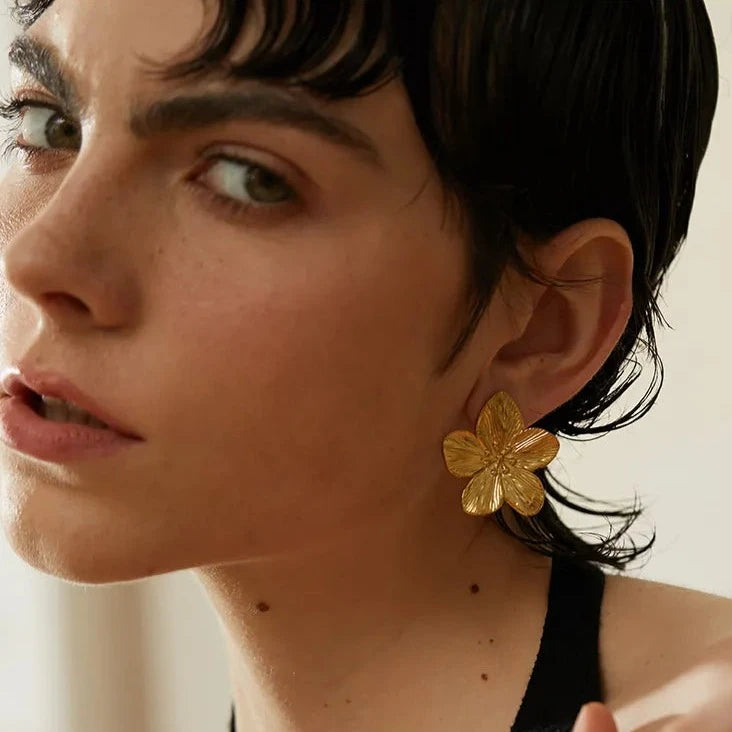 18K Gold Plated Daisy Earrings