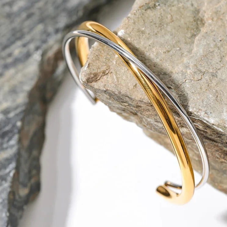Double Silver and Gold Bracelet