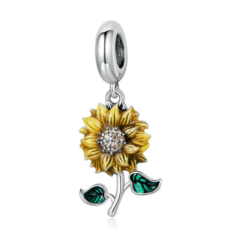 Charm Sunflower for Bracelet or Necklace BA33
