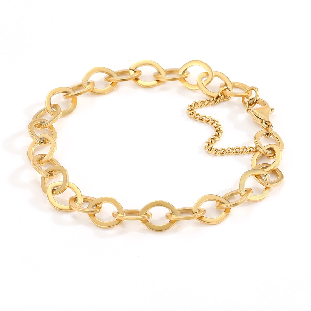 Chain Stainless Steel Plated Bracelet BA36